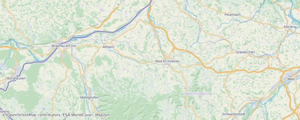 distretto di Ried im Innkreis — Mappa