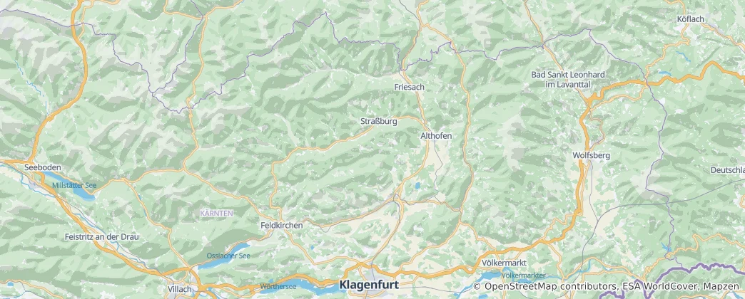 Mapa Powiat Sankt Veit an der Glan