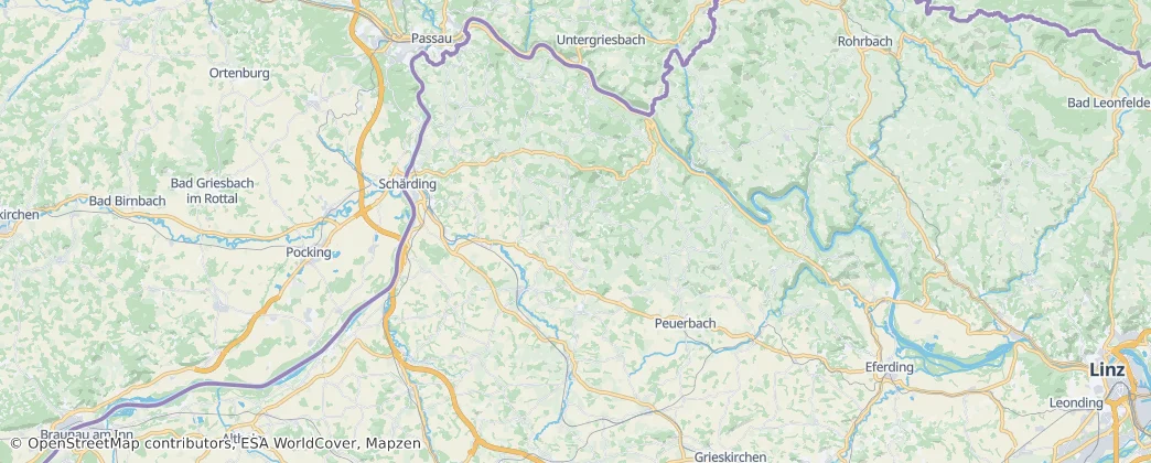 Okres Schärding — mapa