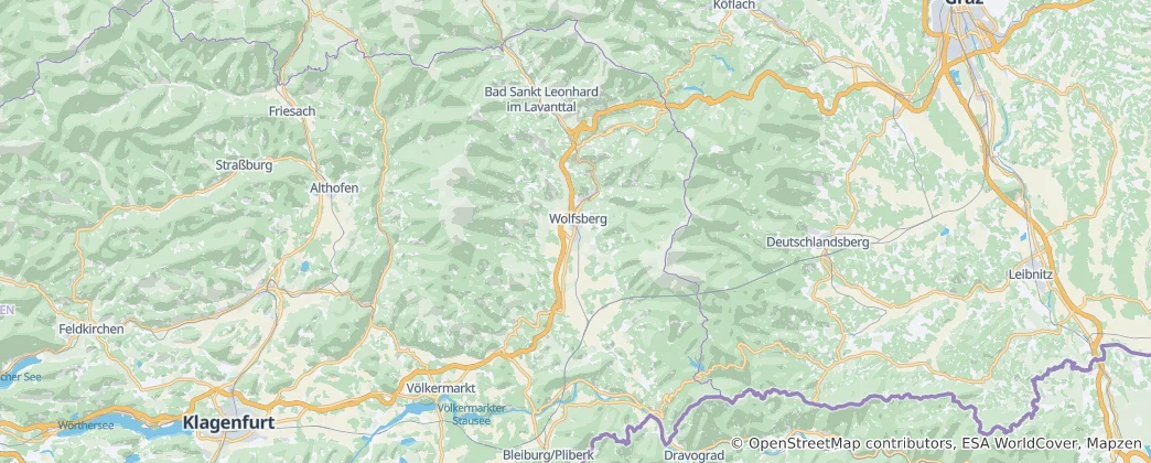 Mapa Powiat Wolfsberg
