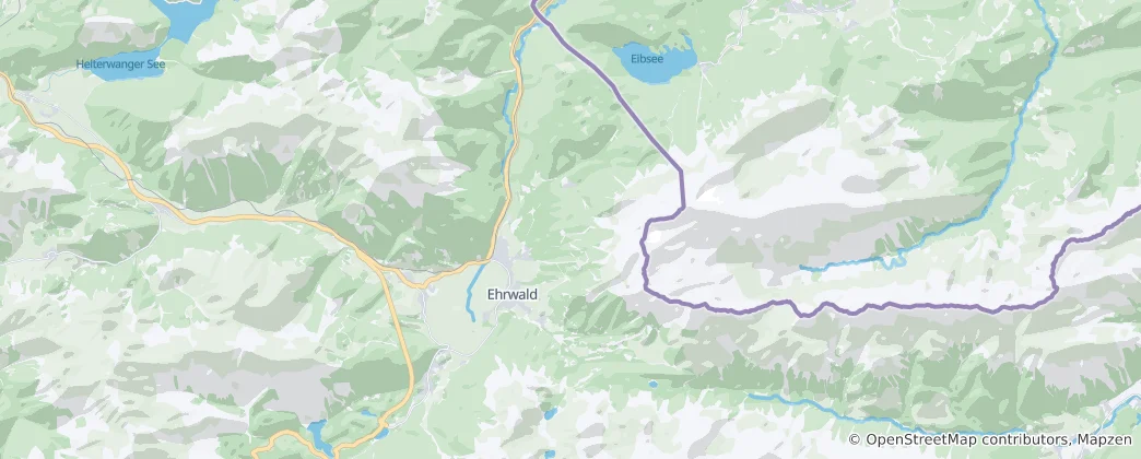 Mapa Ehrwald