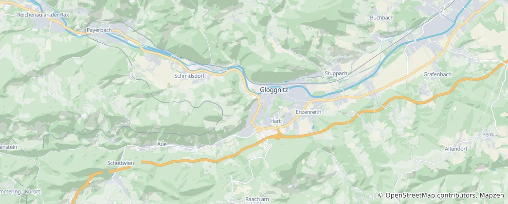 Karte von Gloggnitz