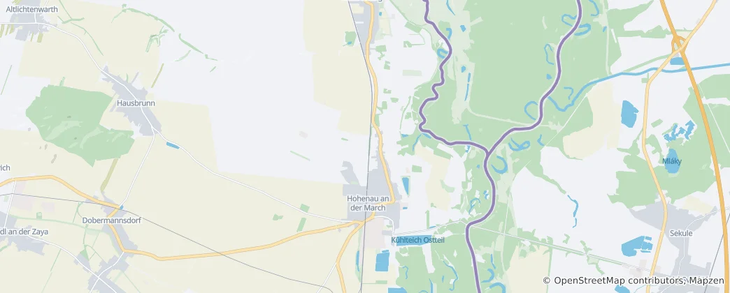 Hohenau an der March 지도