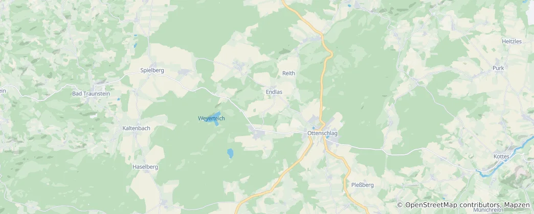 Mapa Ottenschlag