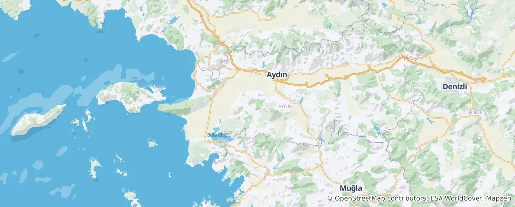 Map of Aydın Province