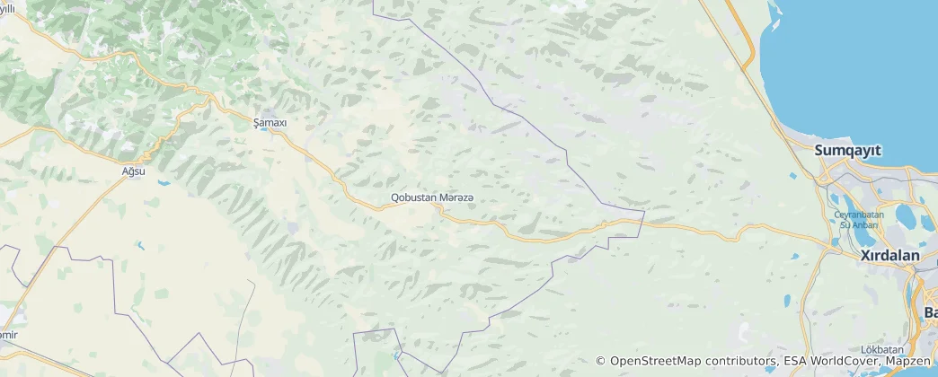 Mappa di distretto di Qobustan