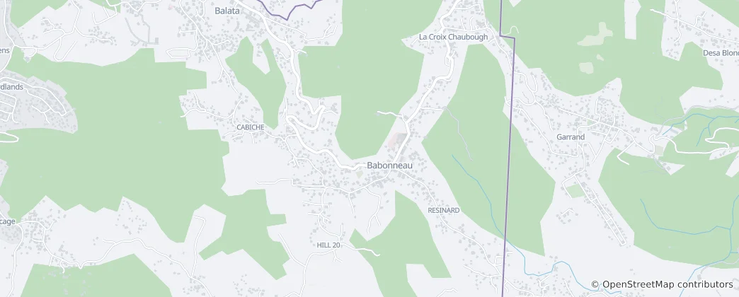 Mapa Babonneau Proper