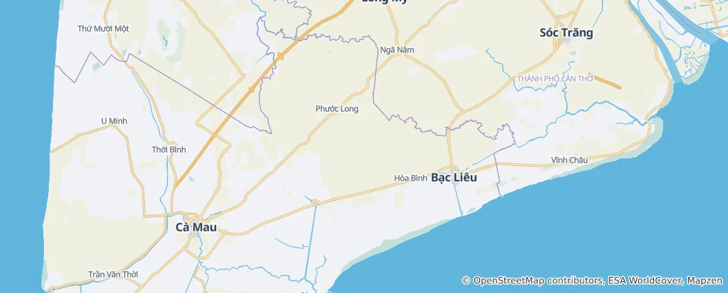 Map of Bạc Liêu
