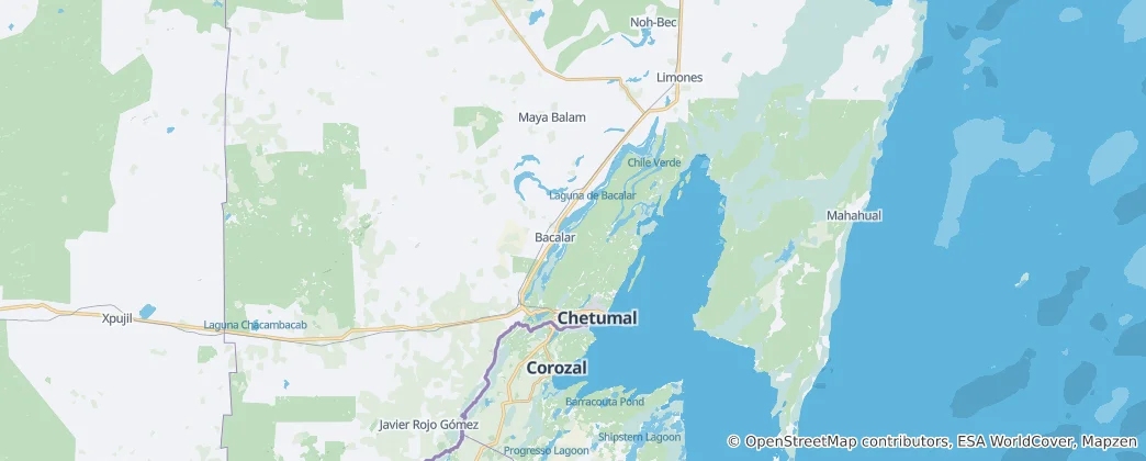 Mapa Obec Bacalar