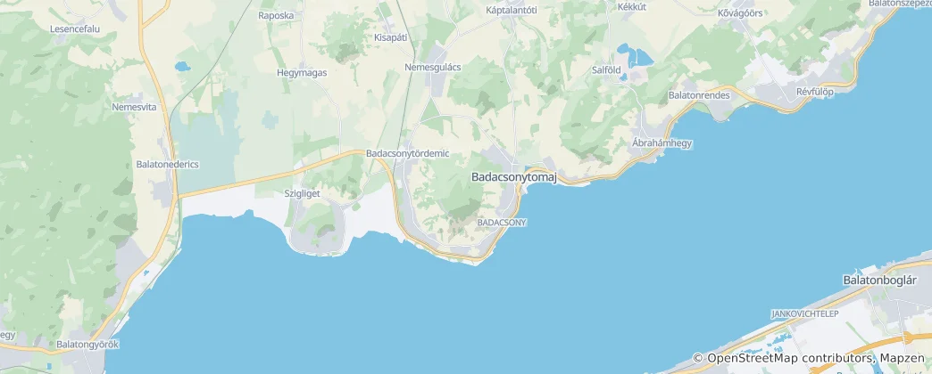 Mapa de Badacsonytomaj