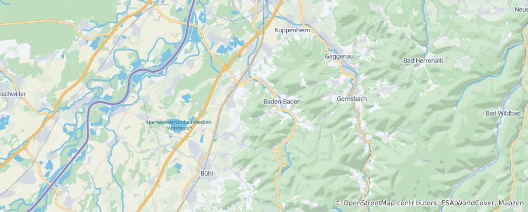 Térkép: Baden-Baden