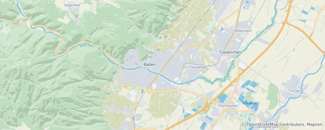 Térkép: Baden bei Wien