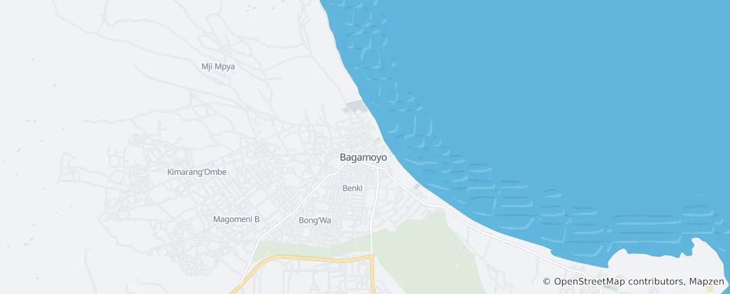 Map of Bagamoyo