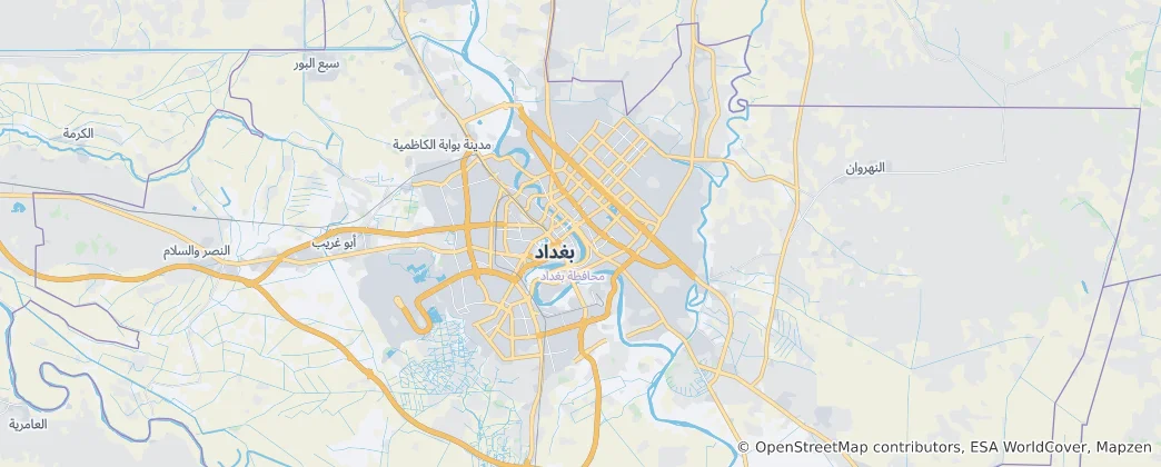 Mapa Bagdád
