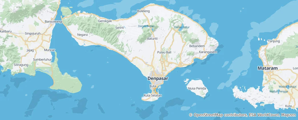 Map of Bali Province