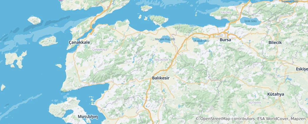 Karte von Provinz Balıkesir
