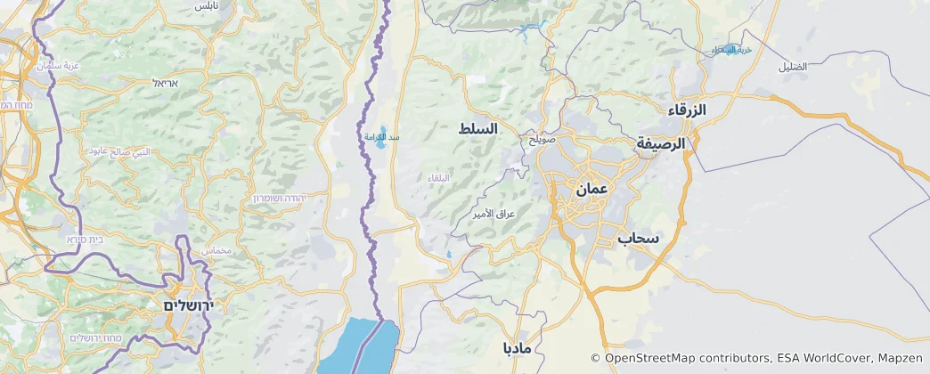 Map of Balqa Governorate