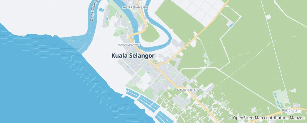 Mapa Bandar Kuala Selangor