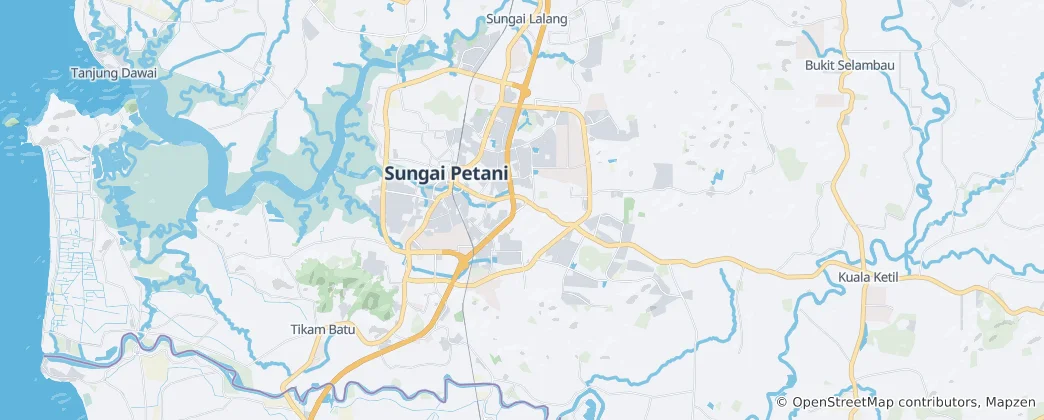 Mappa di Bandar Sungai Petani
