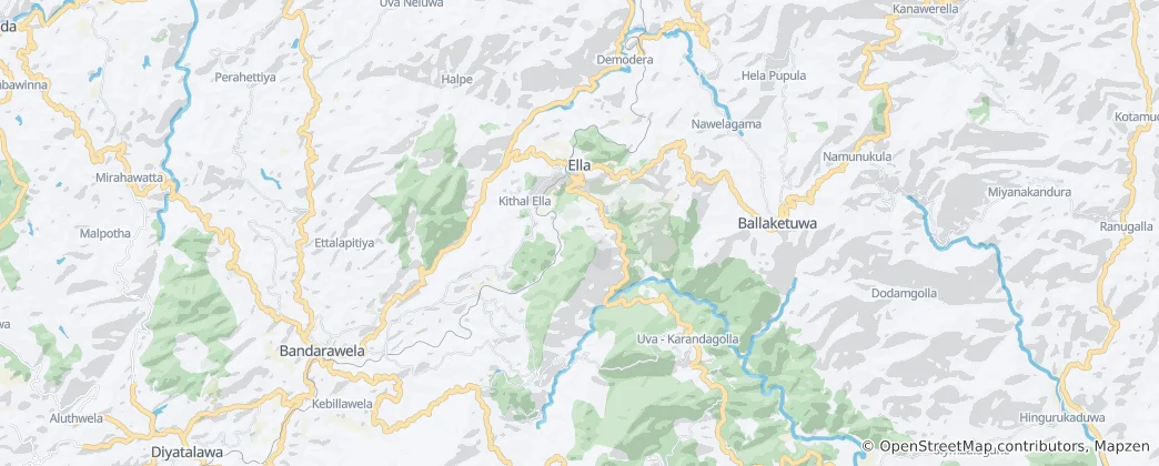 Mapa Bandarawela