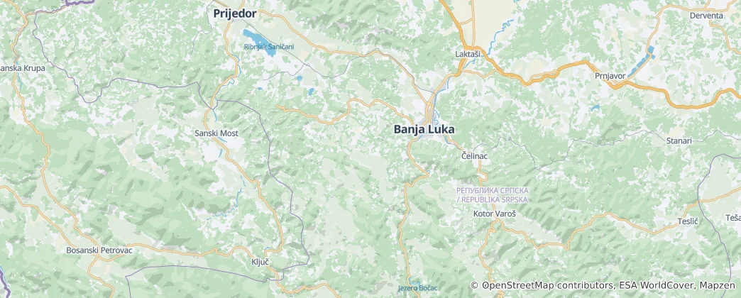 Map of Banja Luka