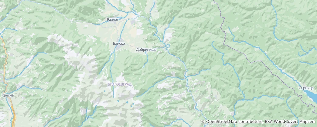 Map of Bansko