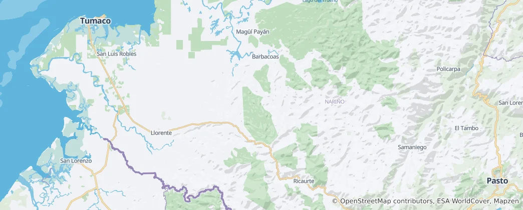 Mapa Barbacoas Municipality