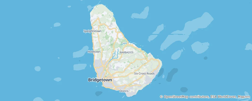 Map of Barbados