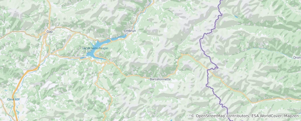 Карта Barcelonnette
