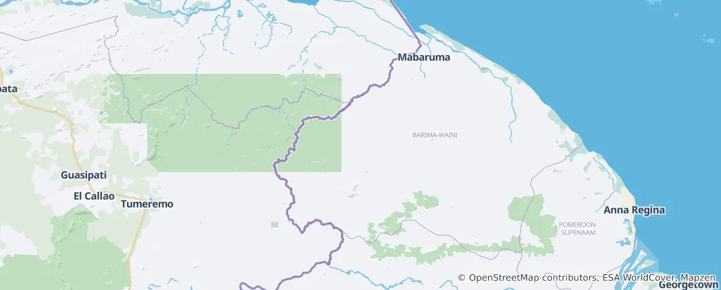 Map of Barima-Waini