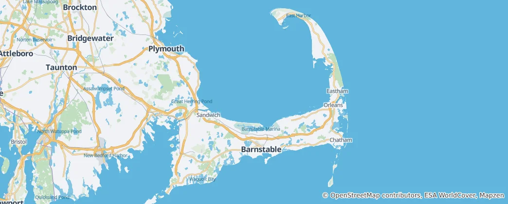Mapa De Condado de Barnstable