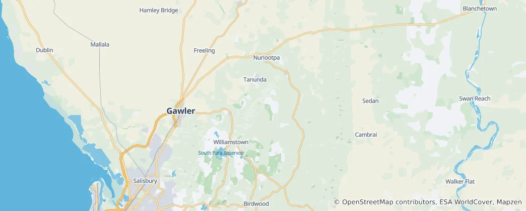 Map of Barossa Valley District