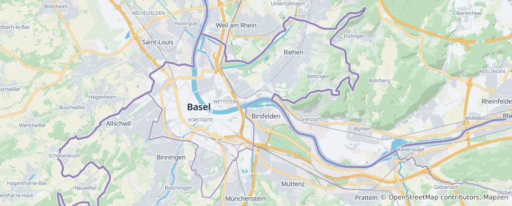 Mapa De Basilea-Ciudad
