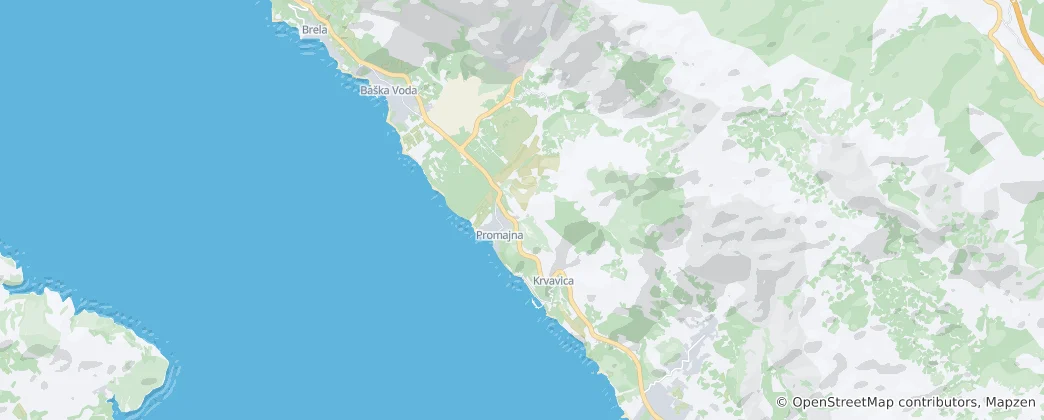 Map of Baska Voda