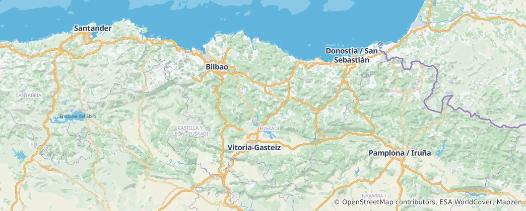 Map of Basque Autonomous Community