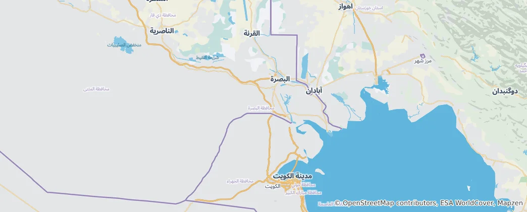 Map of Basra Governorate