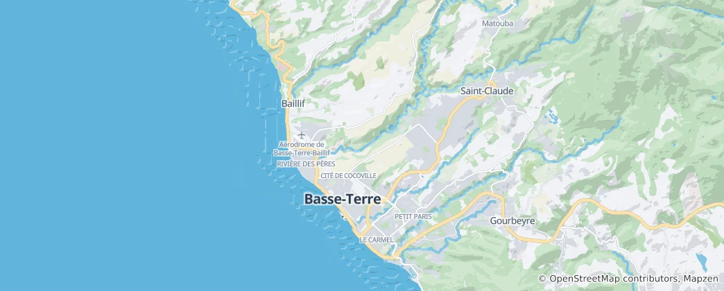 Map of Basse-Terre