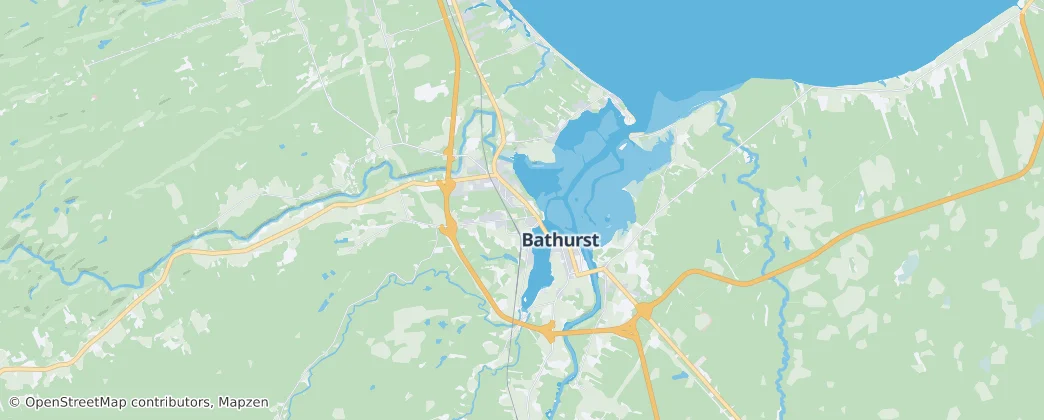 Bathurst — Térkép