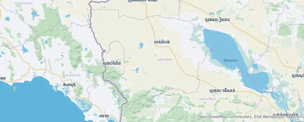 Mappa di provincia di Battambang