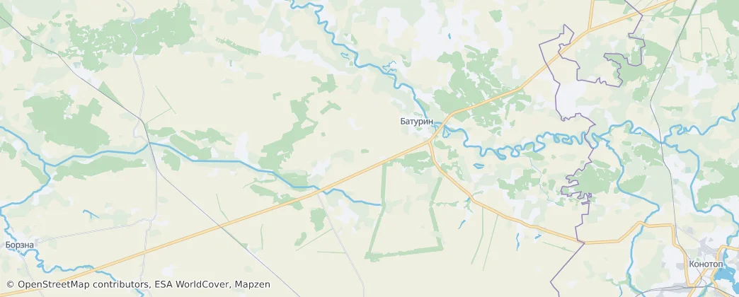Baturyn — Mapa
