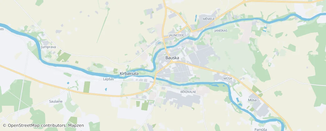 Mapa Bauska