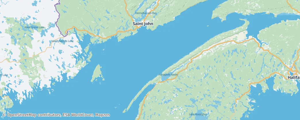 Baía de Fundy — Mapa