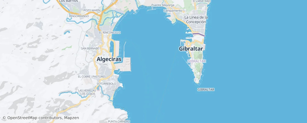 直布罗陀湾 — 地图