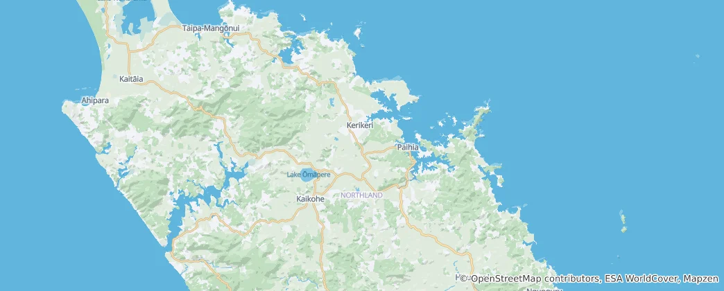 Mapa Bay of Islands-Whangaroa Ward