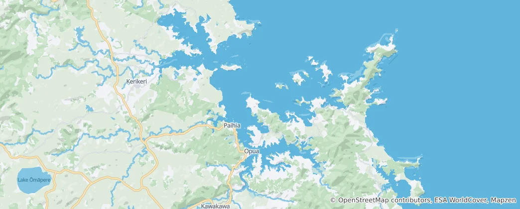 Mapa Bay of Islands