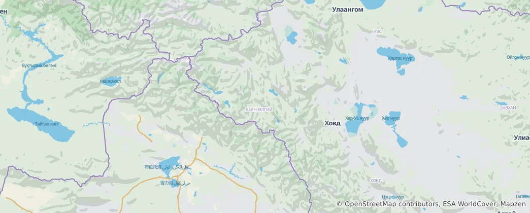 Map of Bayan-Ölgii Province
