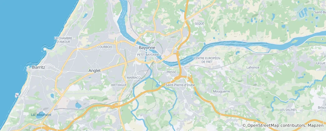Map of Bayonne