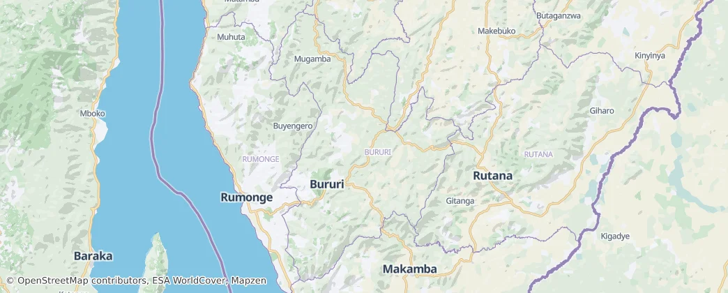 Bururi Province — Map