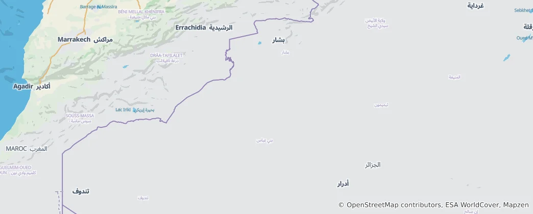 Map of Bechar Province