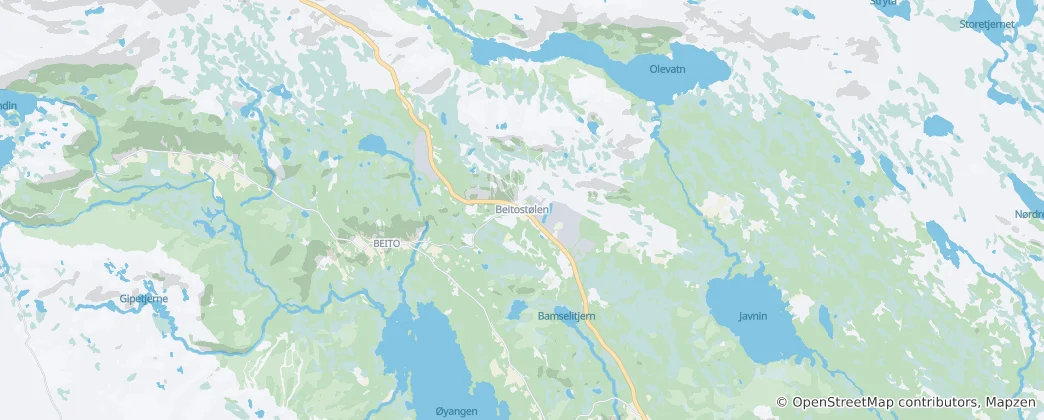 Mapa Beitostølen